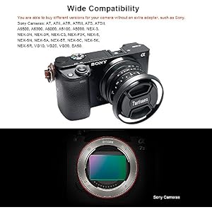 7artisans 25mm F1.8 Manual Focus Prime Fixed Lens for Sony Emount Cameras Like A7 A7II A7R A7RII A7S A7SII A6500 A6300 A6000 A5100 A5000 EX-3 NEX-3N NEX-3R NEX-C3 NEX-F3K NEX-5 NEX-5N - Black