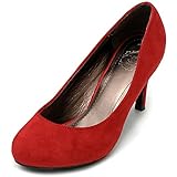 Ollio Women's Shoe Faux Suede D'Orsay High Heel Multi Color Pump