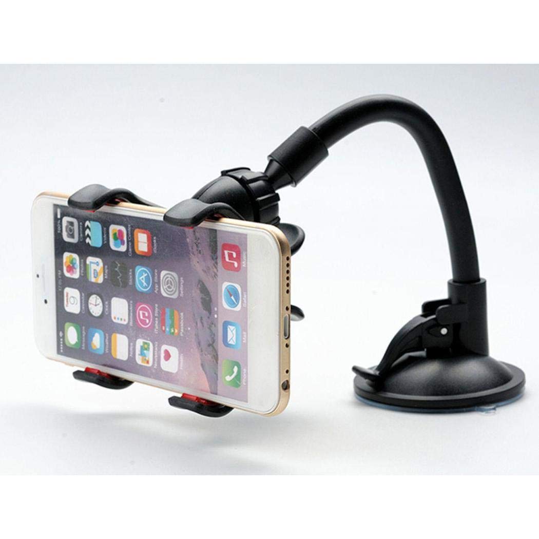 UpBeauty Generic 360 Degree Rotation Adjustable Arm Double Clip Car Cell Phone Holder Stands