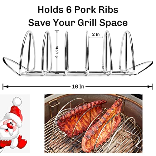 GriAddict Kamado Joe Smoker Rib Rack for Smoking, Big Green Egg Rib
