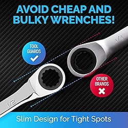TOOLGUARDS 1-2-ratchet wrench combination box end