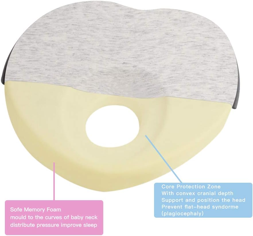 baby bunting pillow flat head