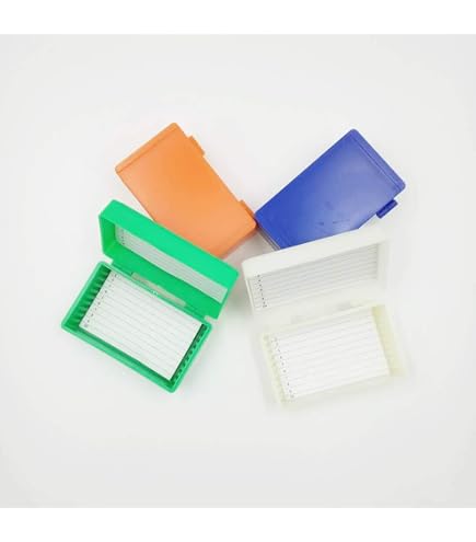Lot De 2 Séchoirs à Lames De Verre Pour Laboratoire - Dimensions 16,5x10,5x9 Cm - Support Drainage Plaques - 3