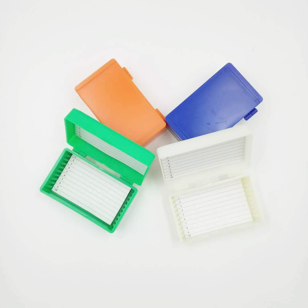 10Place Microscope Slide Box Microslide Slide Box Pack of 4 Amazon.co