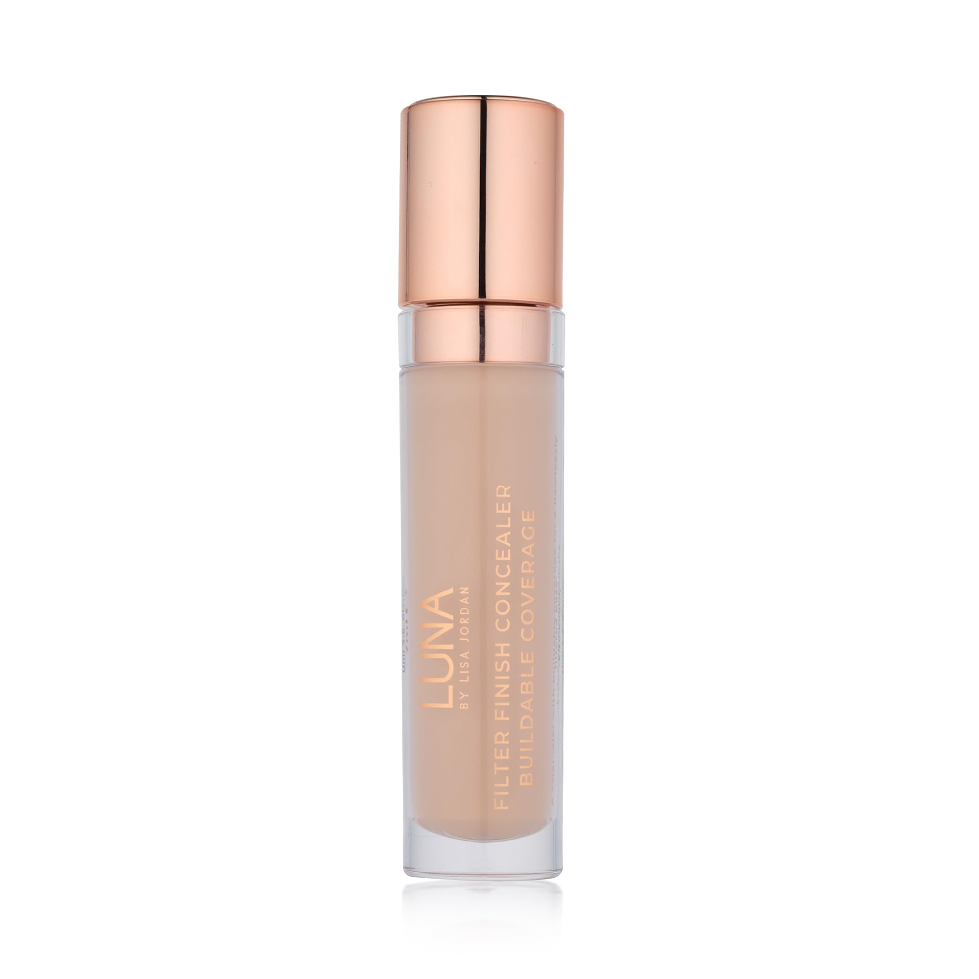 LUNA Filter Finish Concealer in LIGHT Shade - Hydrating Cream Concealer Contains Vitamin E, Hyaluronnic Acid and Glycerin - Perfect for Light Skin - Can Be Use as Highlighter and Contour