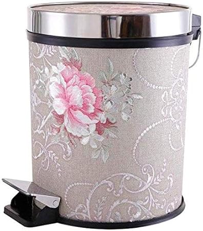 FVGH Basurero Tipo de Pedal Acero Inoxidable Hogar Sala de Estar