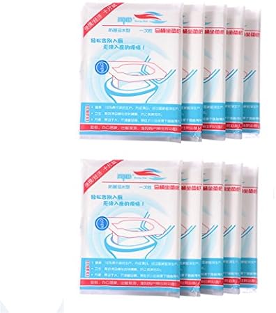 TOOGOO 100pzs/paquete Estera cubierta de asiento de inodoro desechable