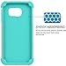 Tekcoo for Galaxy S6 Case, [Tmajor Series] [Grey/Turquoise] Shock Absorbing Hybrid Rubber Plastic Impact Defender Rugged Slim Hard Case Cover Shell for Samsung Galaxy S6 S VI G9200 GS6 All Carriers