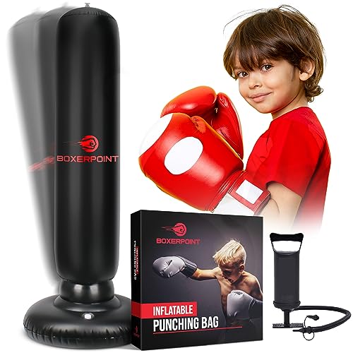 Boxerpoint Inflatable Punching Bag for Kids 3-8 Years Old, 63