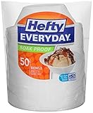 Hefty Everyday Foam Bowls (White, Soak Proof, 12 Ounce, 50 Count)