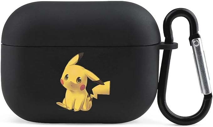 Amazon Tesany ポケモン ピカチュウ Airpods ケース イヤホンケース エアーポッズ カバー ワイヤレス充電対応 シリコーン 耐衝撃 全面保護 キズ防止 Airpod第3世代に適用 カラビナ付き 紛失防止 Black Style1 イヤホン ヘッドホンケース オンライン通販