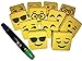 Magnetic Whiteboard Dry Erase Erasers Smiley Faces Set of (12) Cleaning Wipe Your White Board - Bonus Two Side Markers - for Student and Teachers - Useful at School Office & Home from BundleStuff