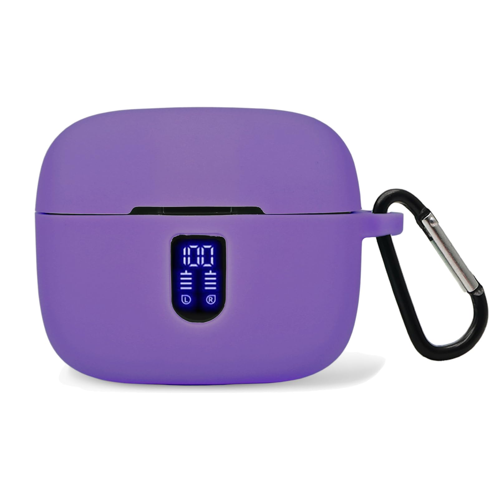 Photo 1 of Claiol Premium Silicone Case for TAGRY X08 Wireless Earbuds with Carabiner. (Purple)