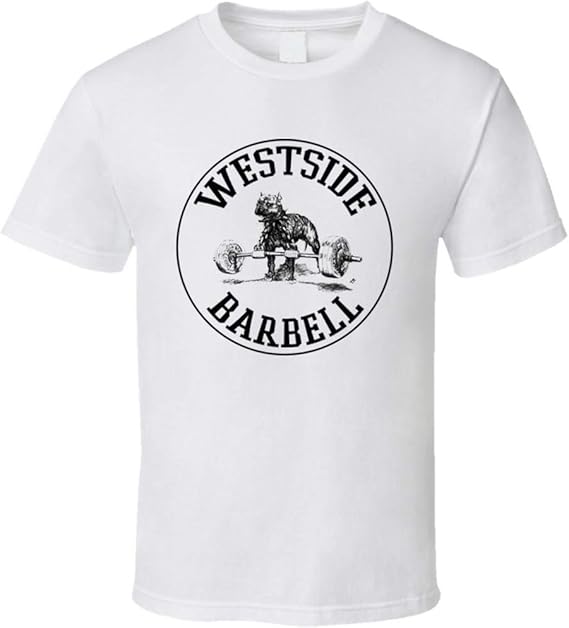 ABC123 Westside Barbell Logo T Shirt White Amazon.co.uk Clothing