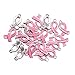 Pomeat 20PCS Pink Ribbon Pendants Breast Cancer Awareness Charms Beads Dangle Pendant Accessories