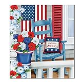 Patriotic Porch Magnetic Dishwasher Cover