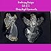 Angel Christmas Decorations - Set of 2 Crystal Angels - Hanging Angels with Gold Trim and Angel Wings