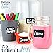 Chalkboard Labels Set Includes 96 Premium Reusable Chalkboard Stickers with 1 White Chalk Marker for Labeling Jars, Parties, Craft Rooms, Weddings and Organize Your Home & Kitchen