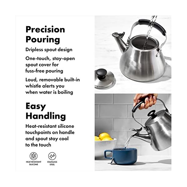 OXO BREW Classic Tea Kettle Brushed Stainless Steel The Home