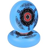 AOWISH Ripstik Wheels [2-Pack] 76mm Ripstick Wheels 90A Razor Ripsurf Caster Board Replacement Wheel with Pre-Installed Bearings ABEC 9 (Blue)