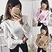2018 Ruffle Long Sleeve T Shirt for Women Lace Crewneck Top Loose Blouse Evening