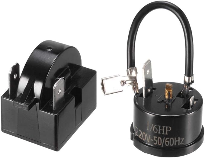 sourcingmap Refrigerator PTC Starter Relay 15 Ohm 2 Pin + Compressor