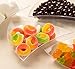Mini Dessert Plates - 48-Pack Clear Hard Plastic Appetizer, Dip, Sauce Plates, Disposable or Reusable Tasting Sampling Party Supplies, Catering, Buffet, Food Display, 4.8 x 0.7 x 3.9 Inches