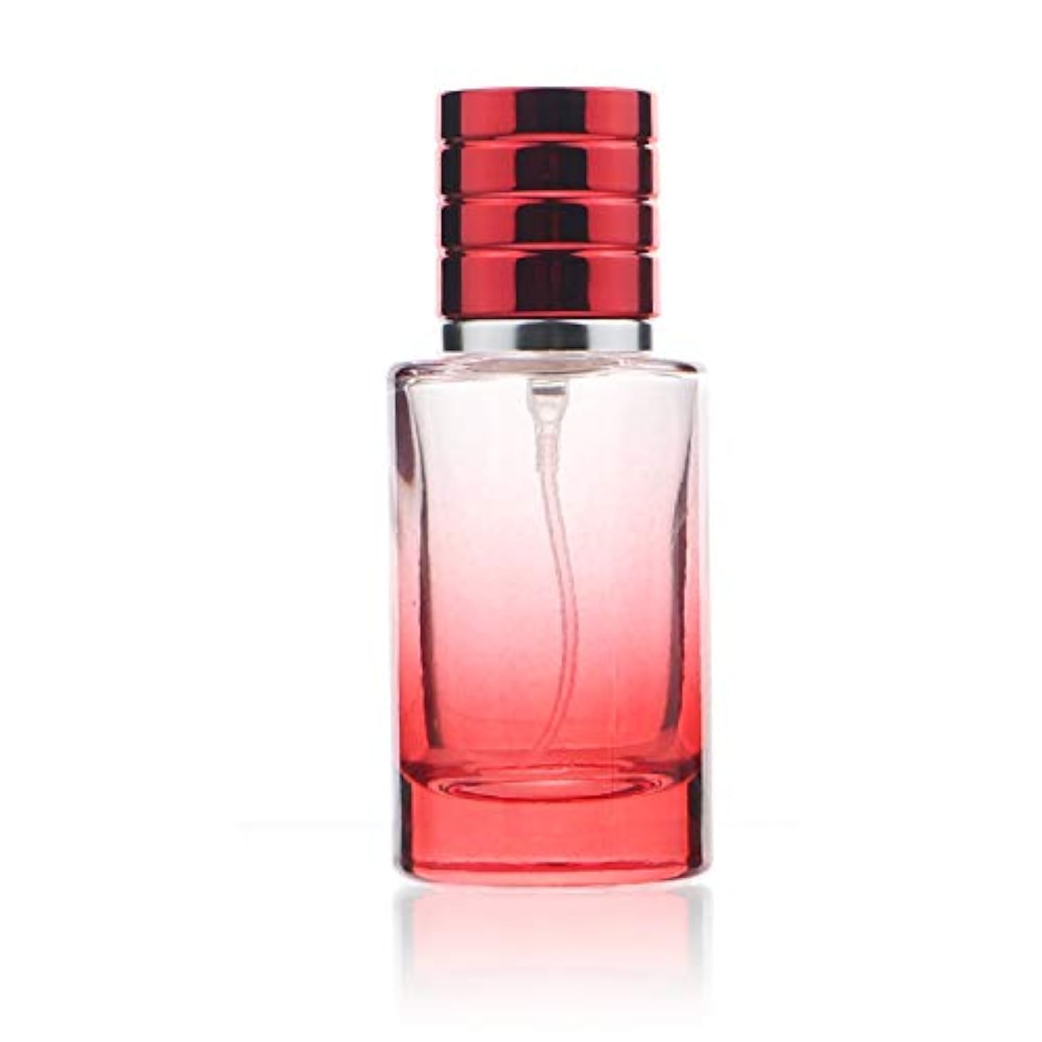 Zénitude Glassworks 30ml Glass Perfume Bottle Gradient Empty Cylindrical Bottle with Fine Mist Atomiser (Red)