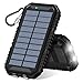 A ADDTOP Solar Charger 15000mAh Portable Phone Charger with Dual USB 2.4A Waterproof Solar Power Bank with Flashlight for Smart Phones, Tablets and More