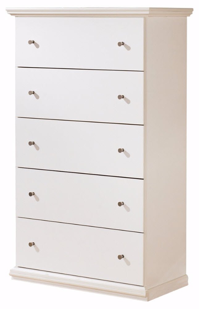 Ashley Furniture Signature Design - Bostwick Shoals Chest of Drawers - 5 Drawers - Vintage Casual Cottage Design - White