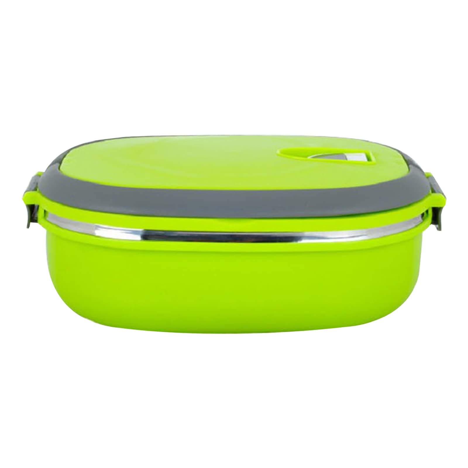 kyaoayo Bento Box, Portable Insulated Lunch Container, Stackable Portable Insulated Lunch Box, Can Be Stacked in One to Three Layers as You Like for Children, Adults (Single Layer, Green)
