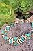 New Custom Colored Native American Pattern Elastic Stretch Seed Bead Headbands / Hair Accessories (F: Turquoise & Brown)