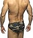 MIZOK Men's Ployester Camo Swimsuit Bikini Briefs with Adjustable Drawstring Army,L