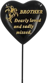 AngraveMemorials Black & Gold Brother Memorial Tribute Plaque view 1