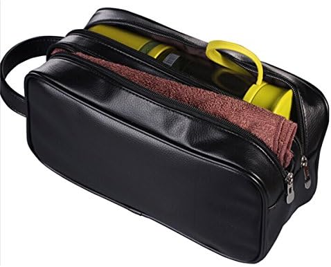 Toiletry Bag for Men,Soft PU Leather Zipped Travel Toiletry Bag Mens Ladies Travel Bags for Toileries
