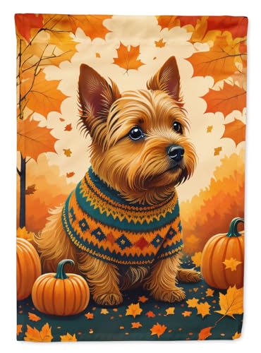 Caroline's Treasures DAC1061GF Norwich Terrier Fall Garden Flag Mailbox Flag De…