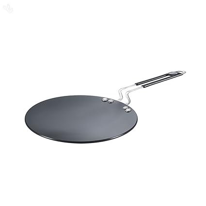 Prestige Hard Anodised Plus Cookware Induction Base Roti Tawa, 225mm, Black