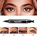 Eyeliner, Winged Eyeliner, 2 Pens Double Sided, Matte Black Liquid Eyeliner, Waterproof, Smudge-Proof, For Perfect Wings & Cat Eyes by WONTECHMI, The Best Gift