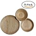 CaterEco Round Palm Leaf Plates Set | Pack of 75- (25) Dinner Plates, (25) Salad Plates and (25) Bowls | Ecofriendly Disposable Dinnerware | Heavy Duty Biodegradable Party Utensils
