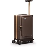 UBNI Electric Rideable Suitcase for Adults, 20 Inch Carry-On Luggage | 264 lb Capacity, 10-Mile Range, C-LT Anti-Roll Stability, 91.8Wh Removable Battery, 38L, Gemstone Brown