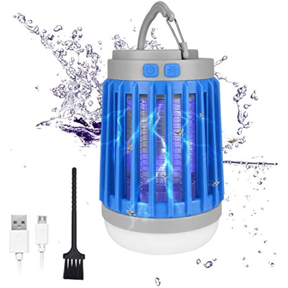 2021 Bug Zapper Outdoor Camping Lantern LED Flashlight Tent Light, 3-in