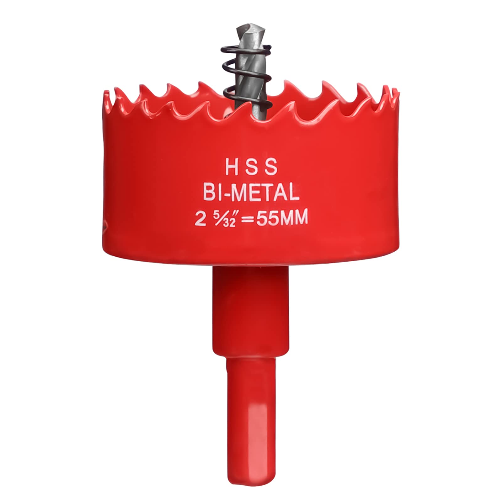 Hole Saw 55 mm, Bi-Metal Cutting Depth HSS M 42 Hole Cutter for Cutting Wood, Plastic, Drywall, Plasterboard and Soft Metal Sheet