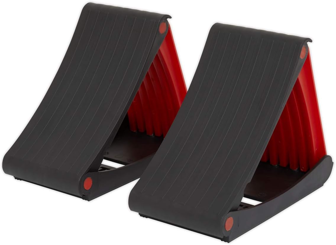 Sealey WCF01 Folding Wheel Chocks - Pair, Multi-Colour - Image 3