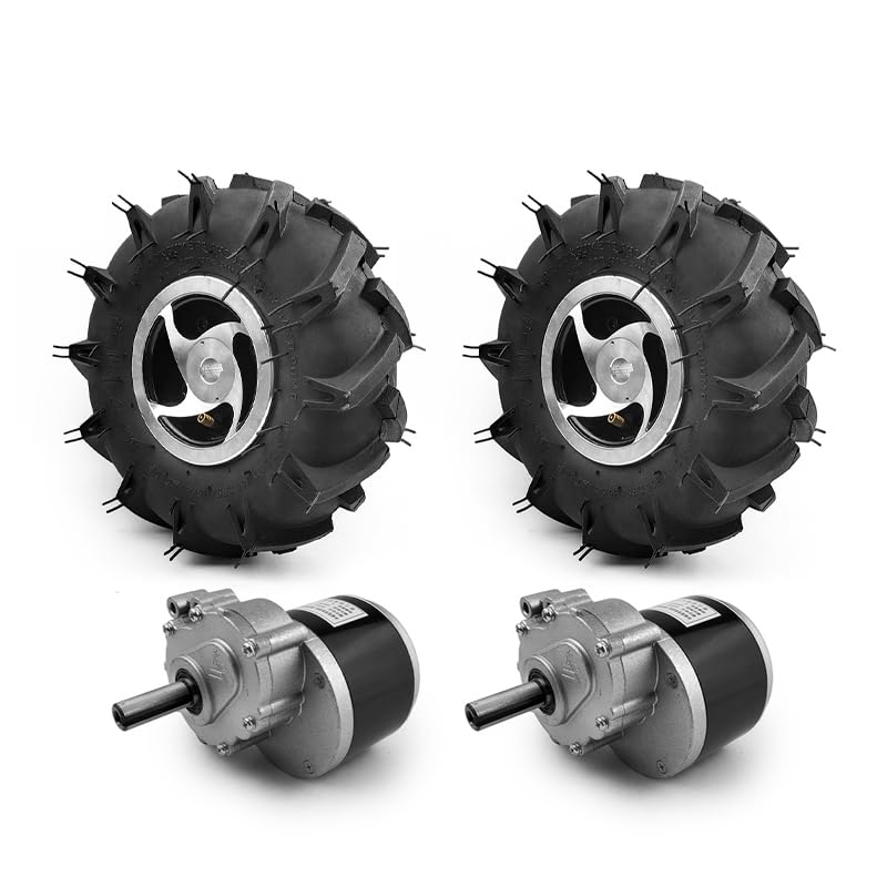 L-faster 24V 500W Double Drive Wheel Kit for Agricultural Equipment, Horticulturist, Hand Cart, 10" Tyre,