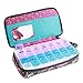 Weekly Pill Organizer 2 Times a Day, Zumd Pill Box 7 Day with Cute Quilted Fabric Zipper Case, Travel Pill Case Am Pm for Vitamin Medicine Organizer