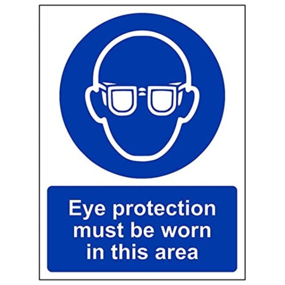 V Safety Eco Friendly Mandatory PPE - Eye Protection Must Be Worn In This Area - 150 X 200mm
