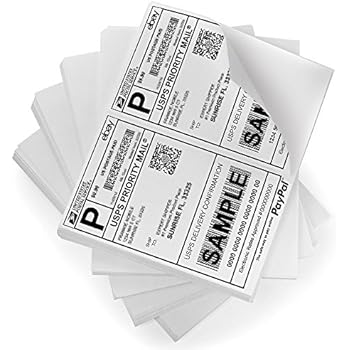 PackingSupply Shipping Labels with Self Adhesive, for Laser & Inkjet Printers, 8.5 x 5.5 Inches, White, Pack of 1000 Labels