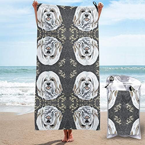 速乾タオル スポーツタオル 160 80cm 収納袋付き マイクロファイバー バスタオル ビーチタオル おしゃれ 犬種は昨年 犬の肖像になりました スポーツ 大判 軽量 超吸水 高い耐久性 水泳 まとめ買い特価 プレゼント 超速乾 防臭 旅行 梅雨対策