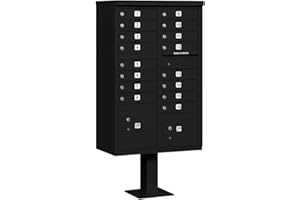 Salsbury Industries 3316BLK-U 16 A Size Doors, Type III Cluster Box Unit, Black, for use with The USPS Lock