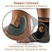 Treat My Feet Compression Ankle Brace with Silicone Ankle Support and Copper - Plantar Fasciitis Brace for Foot Pain & Achilles Tendonitis Relief - Ankle Brace for Women & Men - Extra Large